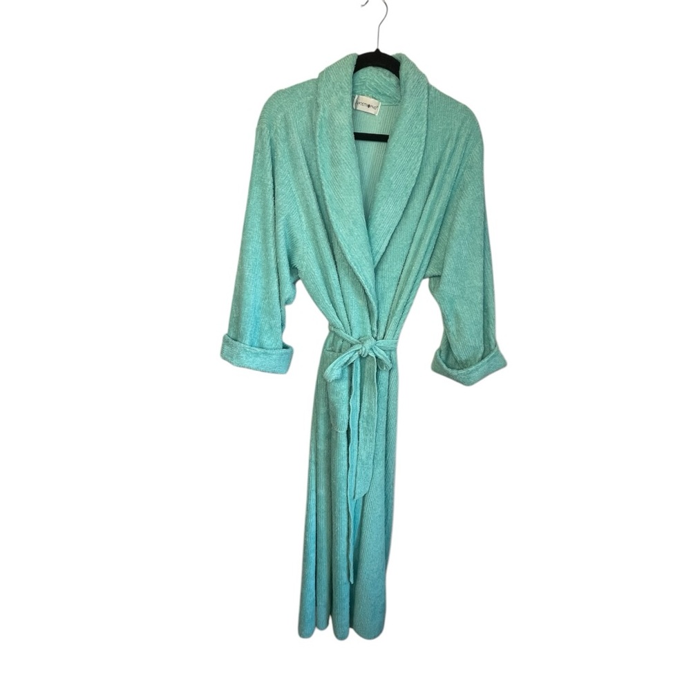 Apostrophe Chenille Bath Robe Aqua Women's Apostrophe Size 1X